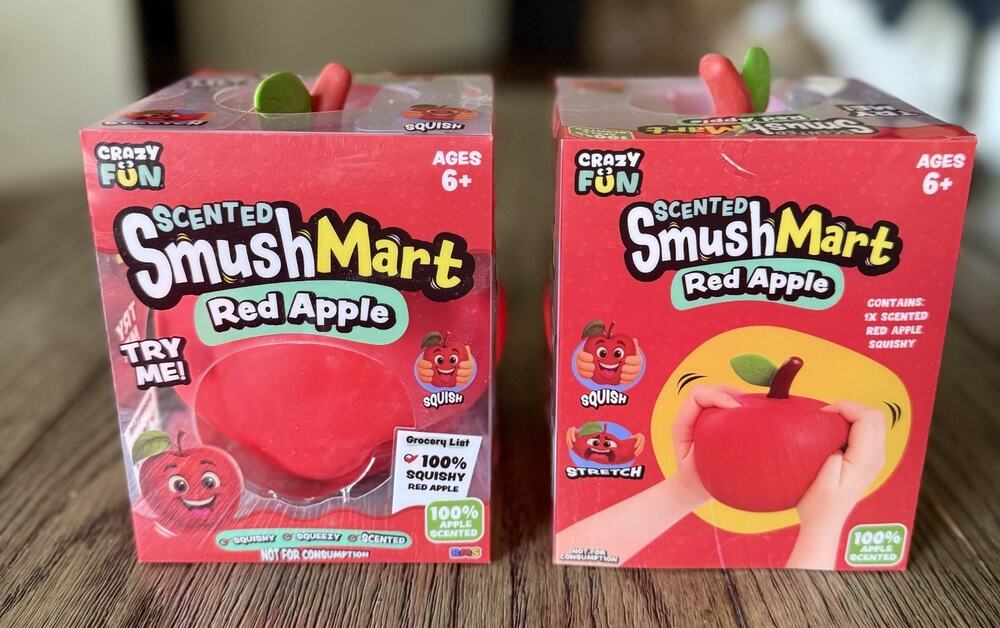 RMS Crazy Fun SmushMart Apple Squishy Novelty Fidget Squeeze Toy New RARE